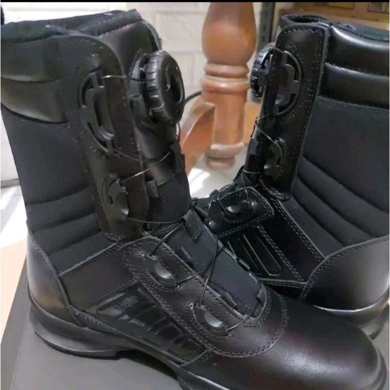 SEPATU PDL TALI PUTAR BOCOROCCO  TNI AL JATAH ASLI ORIGINAL 100℅ gris  baru