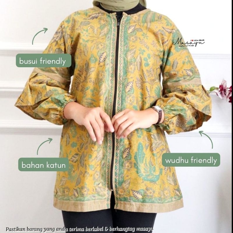 BLUS BATIK,BLUS TERBARU,BATIK KUNING