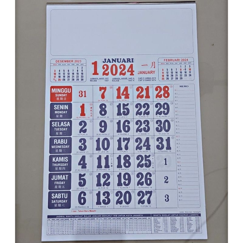 

Kalender Almanak Dinding Angka 2024