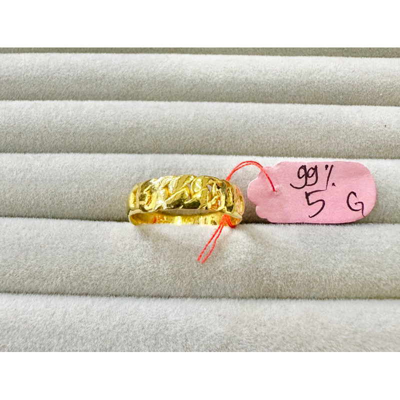 Cincin Emas 24k Setengah Rantai 99% DIJAMIN ASLI