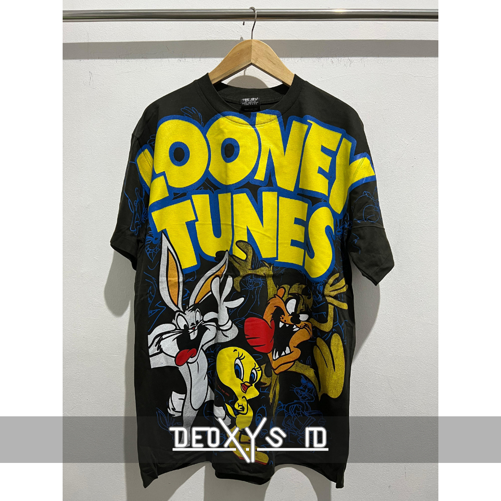 KAOS BOOTLEG AOP OVERSIZED LOONEY TUNES YELLOW TAG GIANT