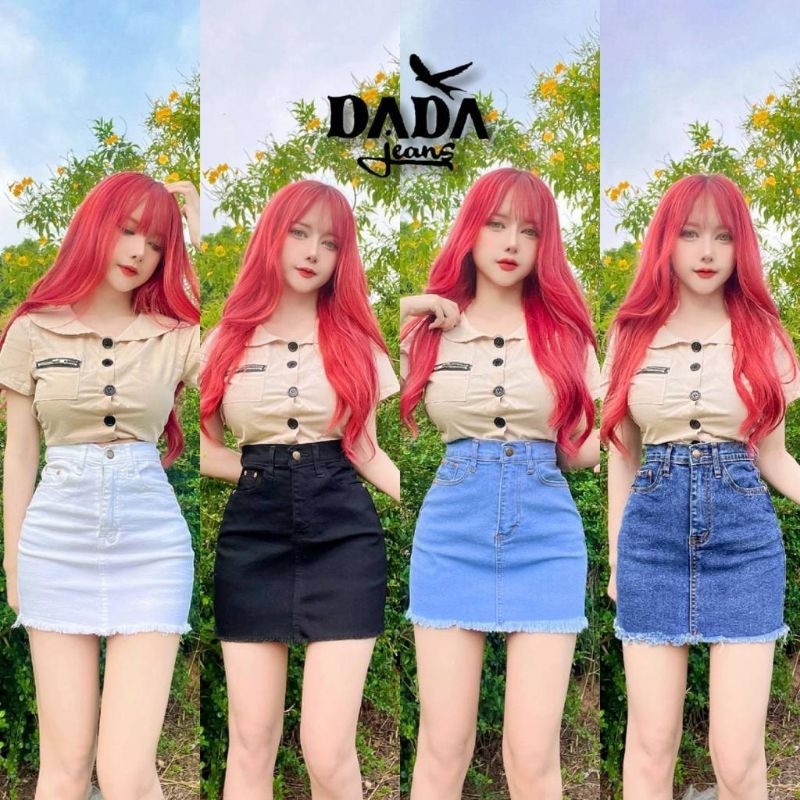 SC-6258 Rok Jeans Import Bkk | Rok Denim Import Rok Jeans Rok Mini Import Rok BKK Rok Jeans Import B