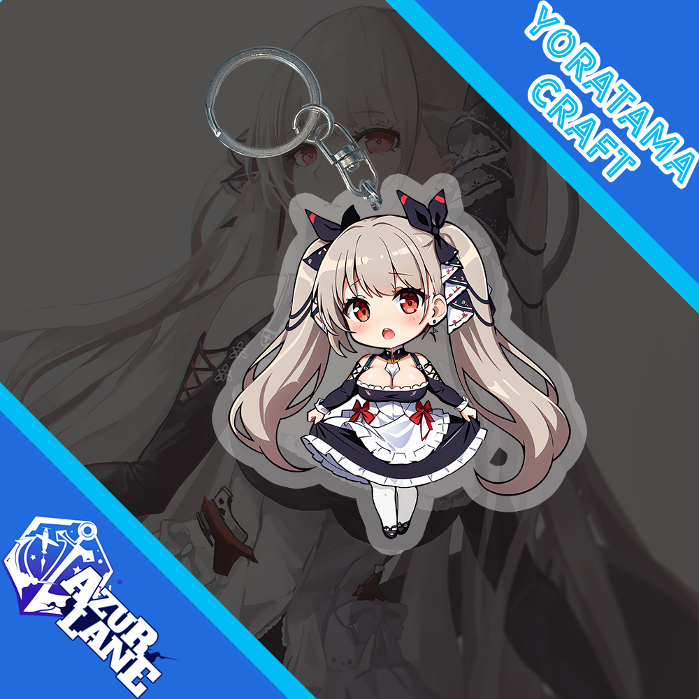 Gantungan Kunci Formidable Azur Lane, Keychain Anime Lucu