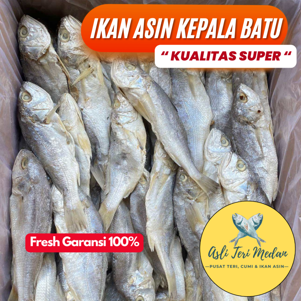 

IKAN ASIN KEPALA BATU / GULAMA / SAMGE | 250 Gram