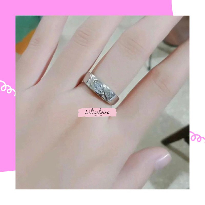 cincin titanium wanita dewasa elegan