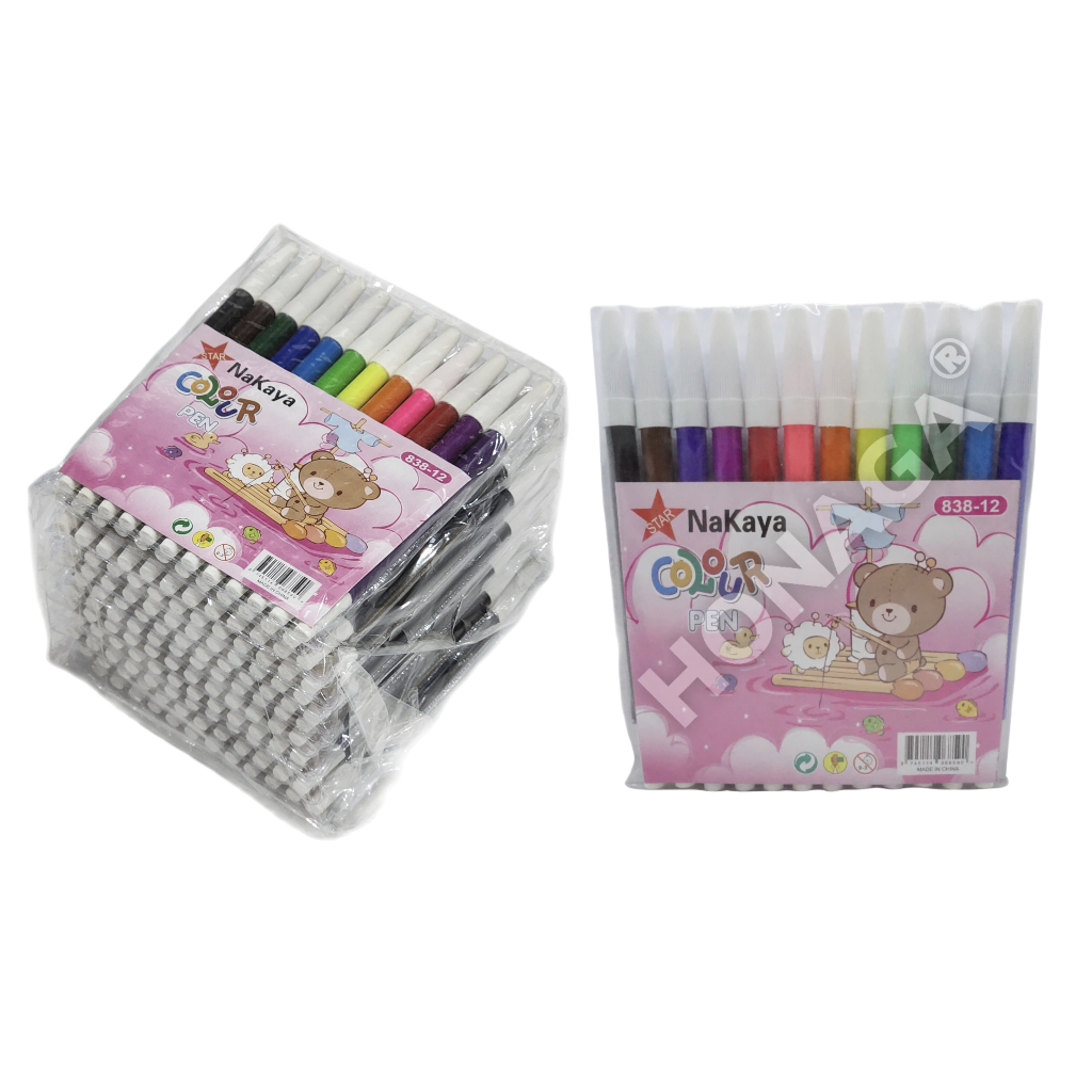 

1 PAK / 12 SET Spidol 12 Warna Nakaya 838-12 12w Colour Pen