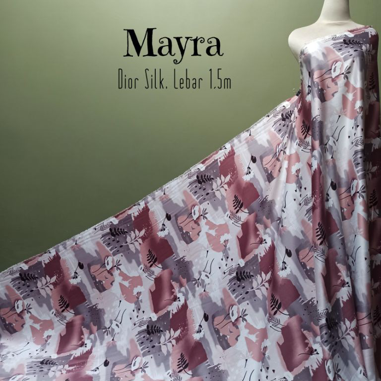 ✔️Splash⚡ (HARGA 0,5m) KAIN  BAHAN MAXMARA MOTIF BUNGA MAYRA
