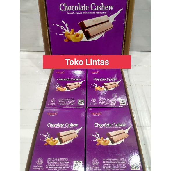 

Terdepan Top Cokelat Compound Hitam Manis isi Kacang Mede Chocolate Cashew Dus