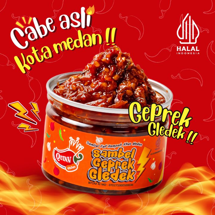 

QUINN of Spicy Geprek Geledek 150g - Sambal Pedas by Kitchen Medan