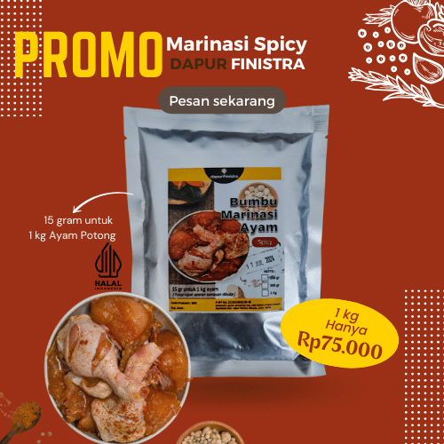 

Bumbu Marinasi Spicy Ayam Goreng Fried Chicken Ayam Geprek Dapur Finistra 1 Kg