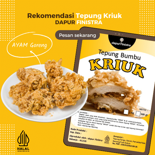 

Tepung Bumbu Kriuk Serbaguna Ayam Goreng Fried Chicken 1 Kg