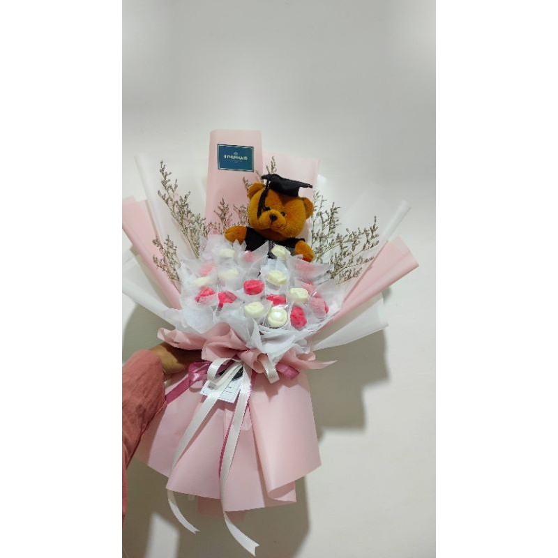 

Buket coklat+boneka wisuda