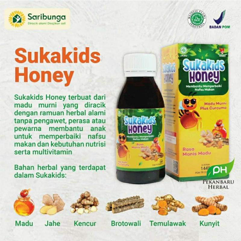 

Madu SukaKids Honey - Madu Anak Penambah Nafsu Makan