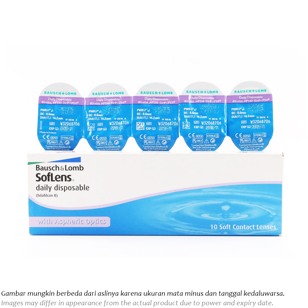 Bausch and Lomb SofLens Daily Disposable (SLDD) Softlens Bening Transparan Putih Harian Daily