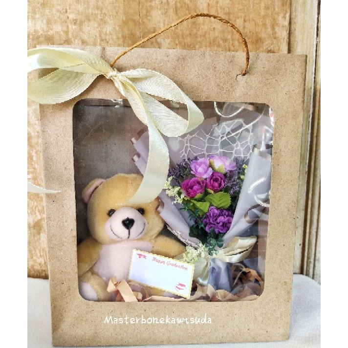PPJC6057 (V44859) Tipe 2 Polosan Tas Hampers wisuda Tas mika boneka / buket bunga artificial/ kado w