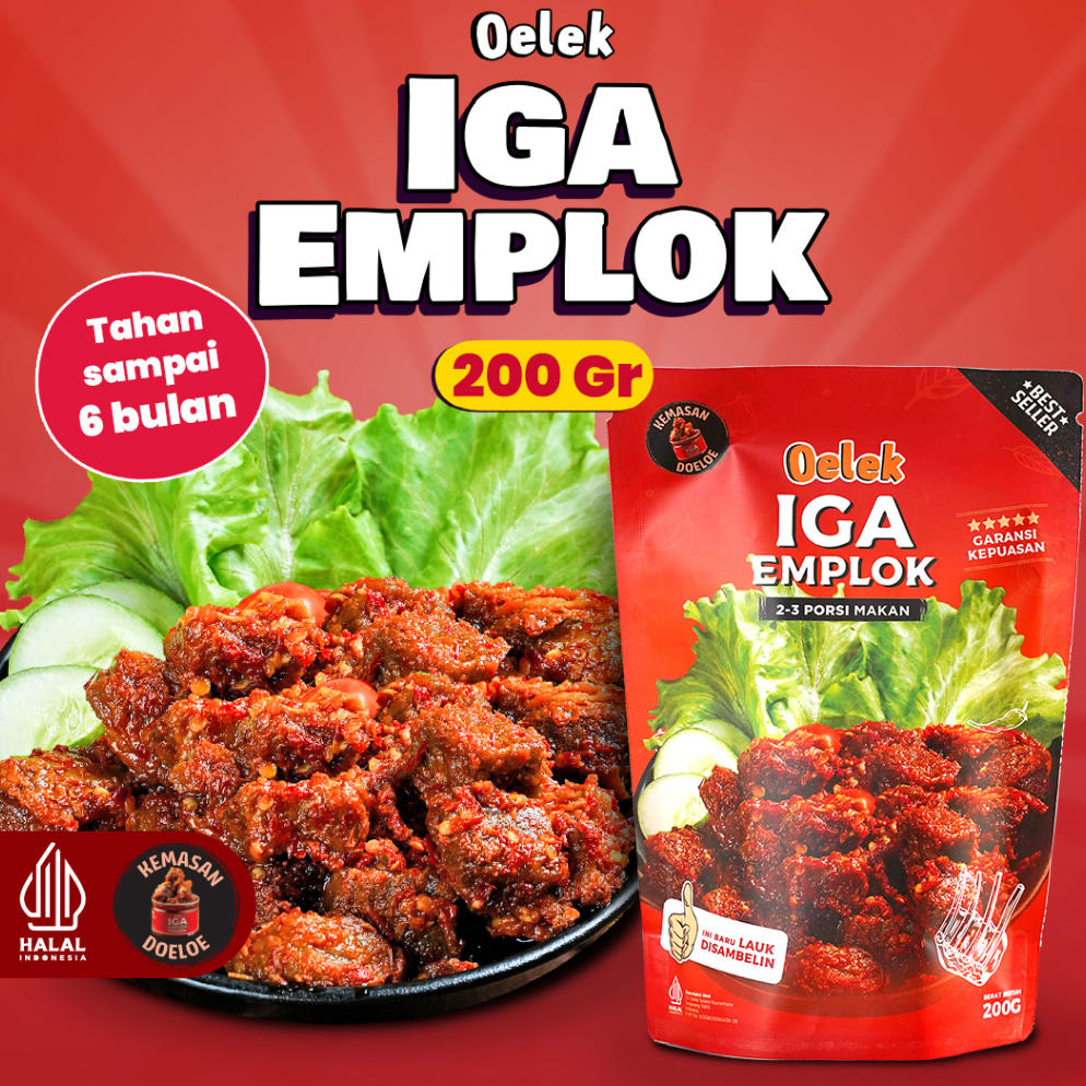 

3.3 sale Iga Emplok Oelek (200gr) / Iga Mercon / Iga Sambal / Oseng Iga