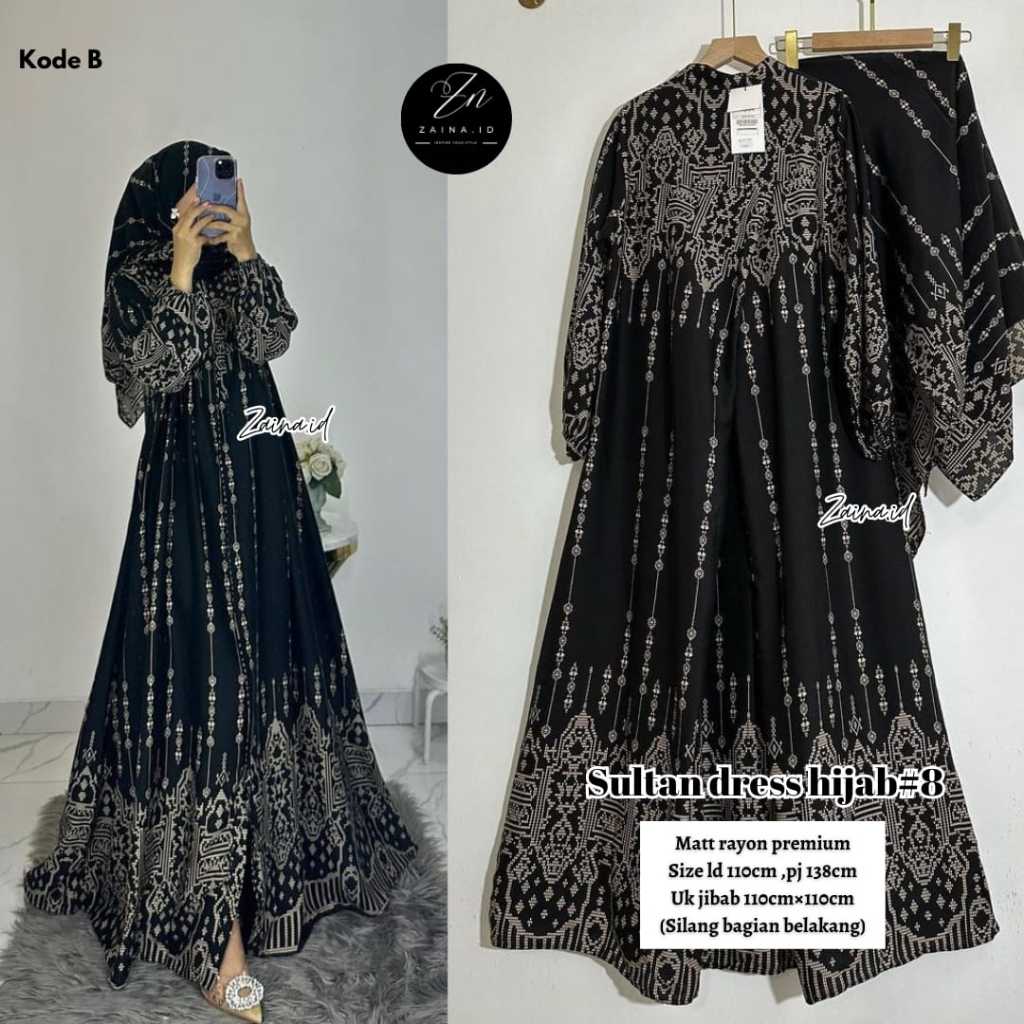 Sultan Dress #8 Gamis Set Jilbab Premium ByZaina