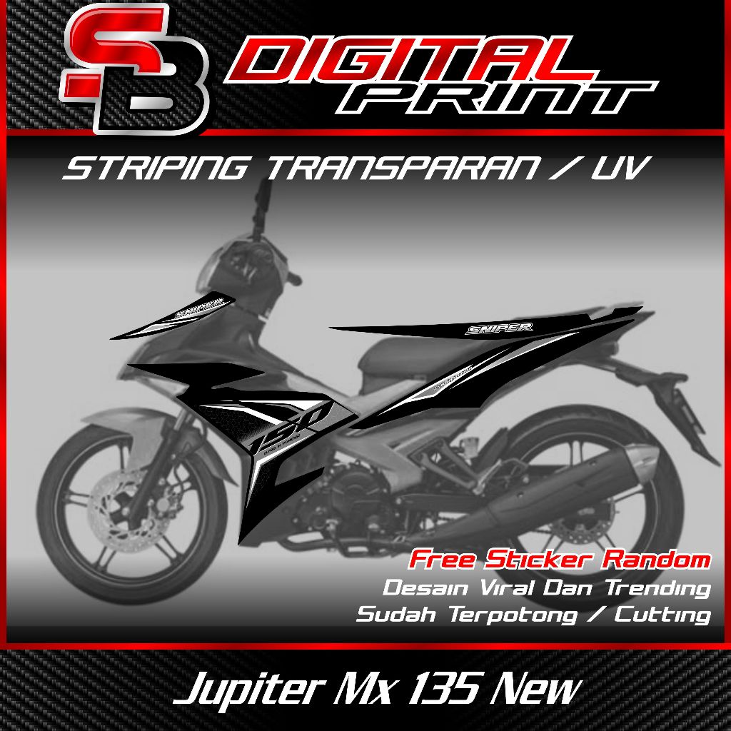 striping transparan mx king 150 - striping custome mx king 150