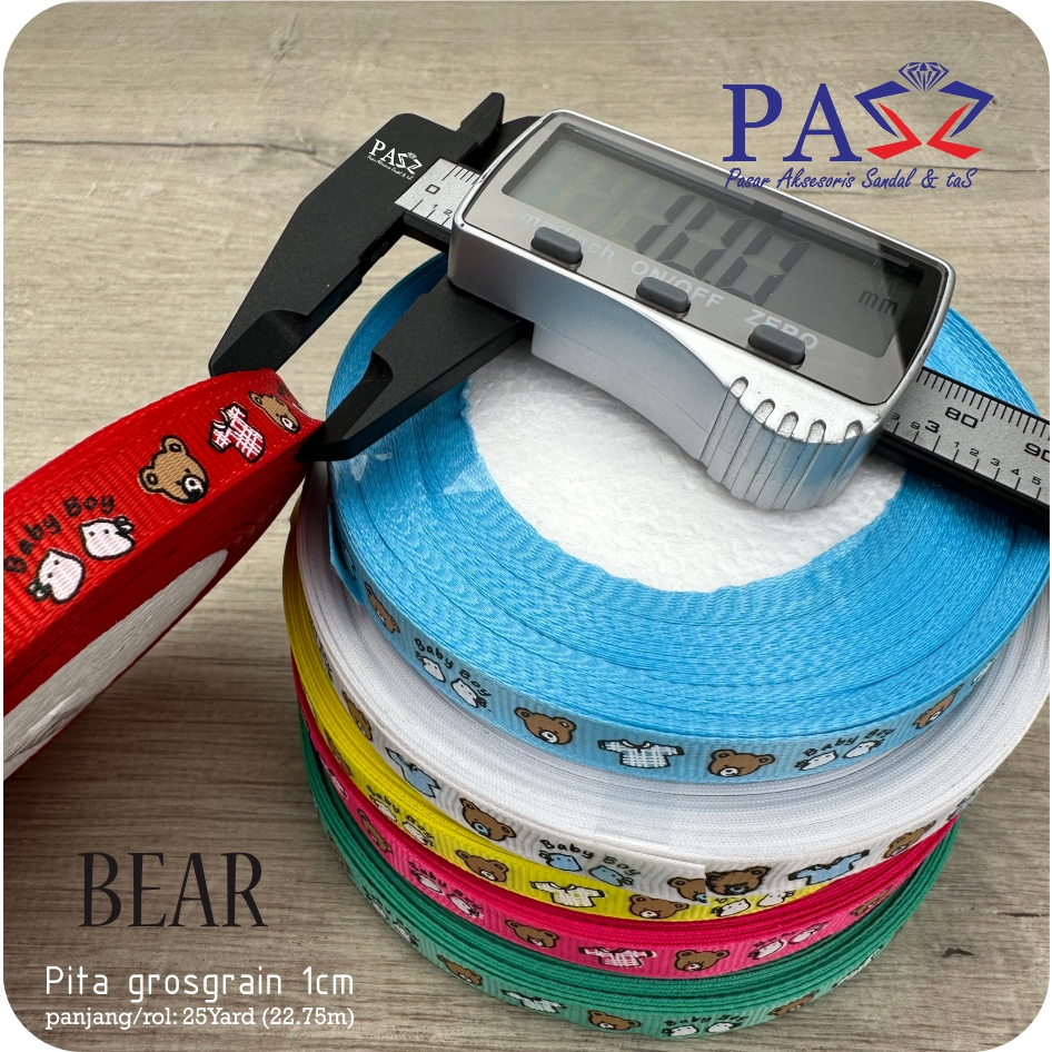 

Pita Grosgain 1cm (harga per 1 roll isi 25 yard)