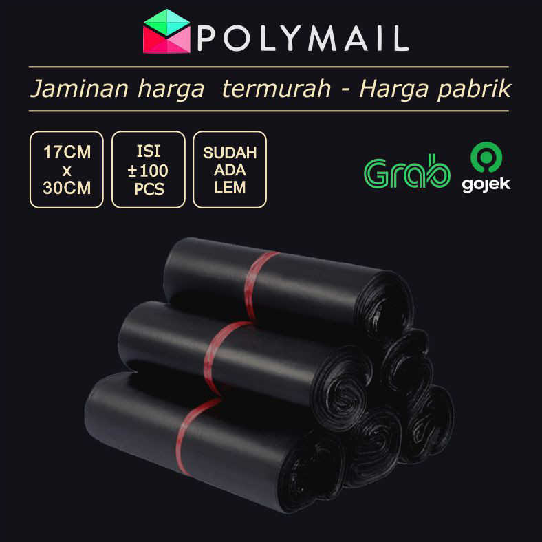 

2.2 Product HOT POLYMAILER ±100PCS 17x30CM HITAM SEMI GLOSSY EKONOMIS PLASTIK POLYMAILER SEMI GLOSSY BLACK