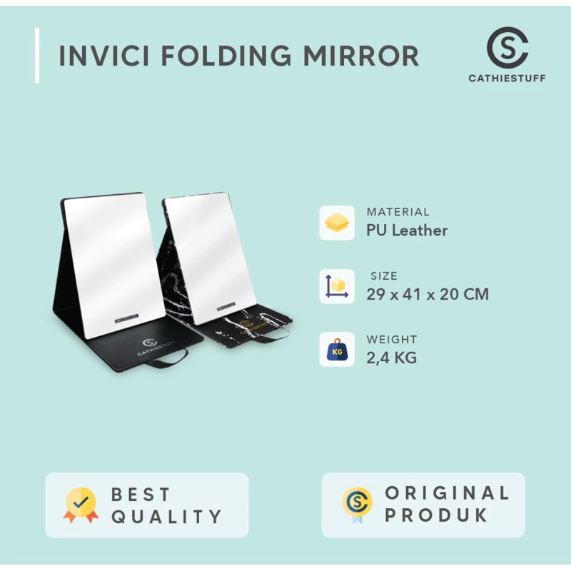New READY SIAP KIRIM INVICI FOLDING MIRROR CATHIESTUFF PRO BASIC MIRROR