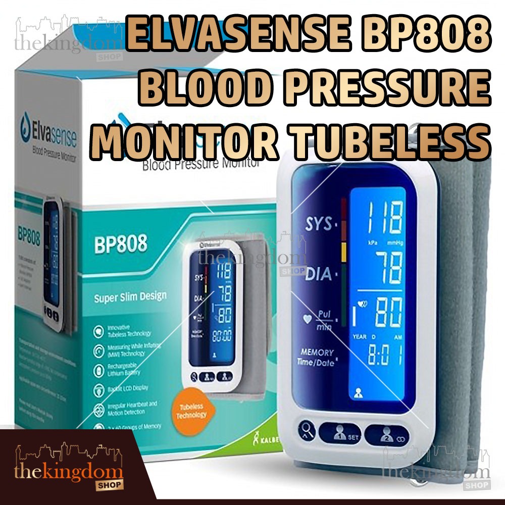 Elvasense BP808 Blood Pressure Monitor Tubeless Tensi Tekanan Darah Tensimeter