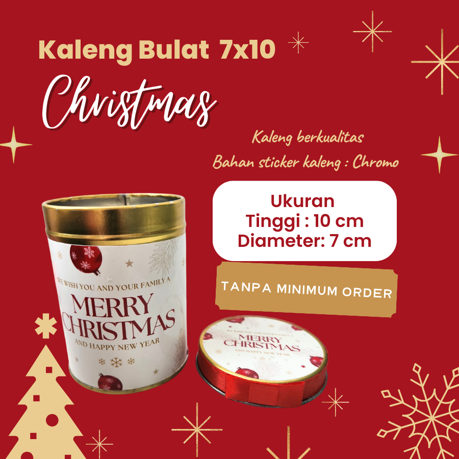 

Toples Natal Kue Christmas D7T10 cookies Natal Kaleng Merry Xmas Bulat D7T10 Putih Hapunni