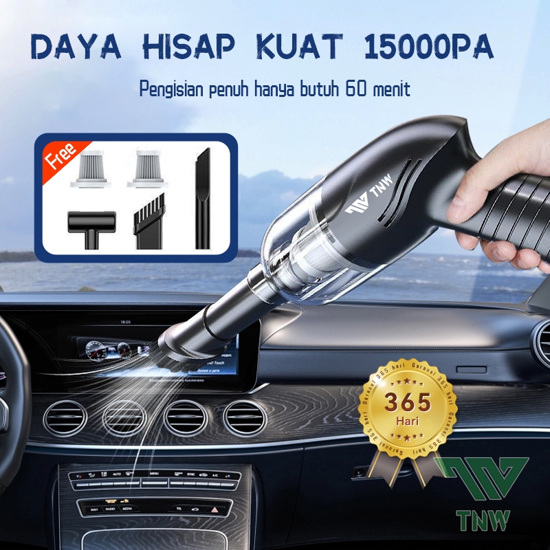 TNW Vacum Cleaner Penyedot Debu Vakum Mobil Kuat Dengan Daya 15000PA Portable Wireless Vacuum Cleane