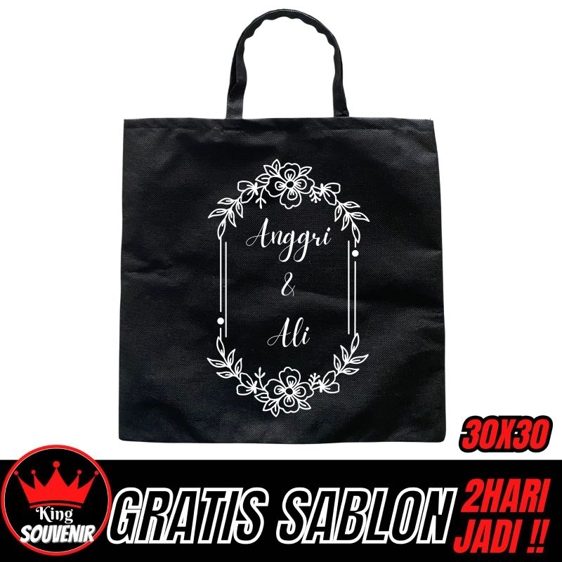 Tas Goodiebag Spundbond Gratis Sablon Custom Logo Harga Paling Murah | F 30.30/50
