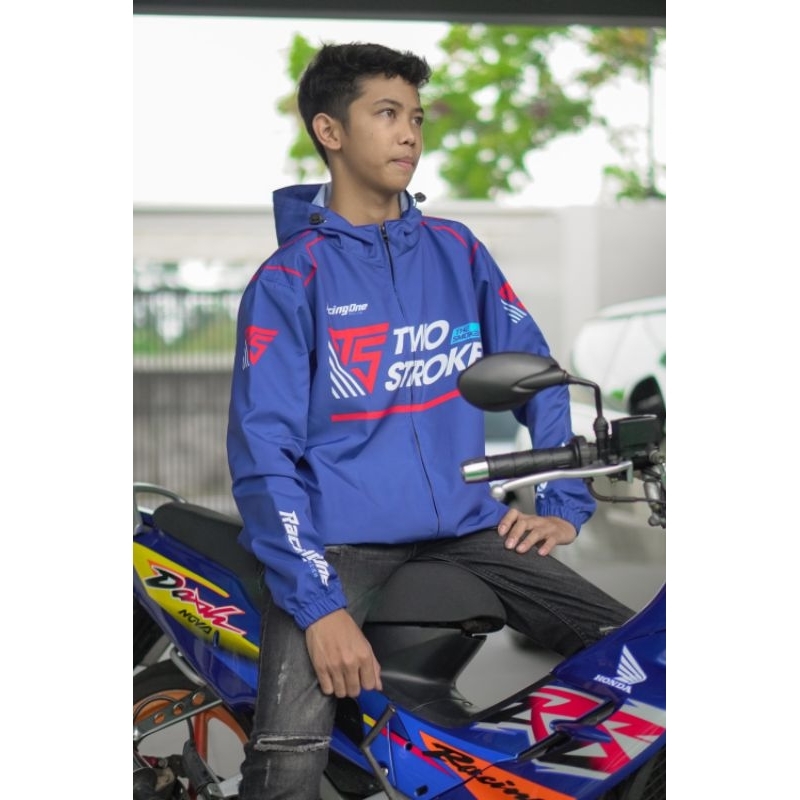 Racing One / Jaket Parasut Full Printing 2Stroke (03) / Waterproof Premium Quality