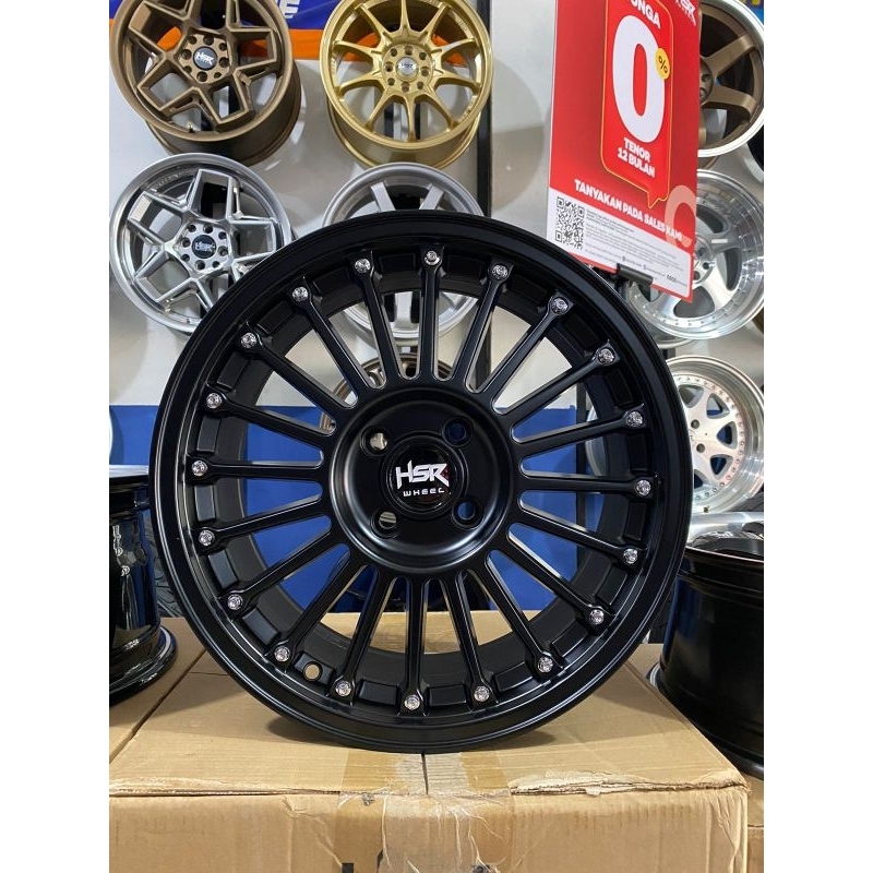 Velg mobil berkualitas hsr jjc ring 16 pcd 4x100 matte black