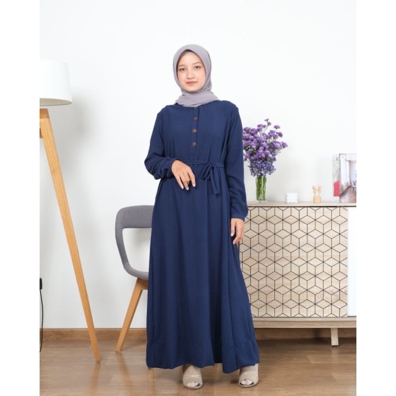 Damia Dress | Dress bahan airflow crinkle
