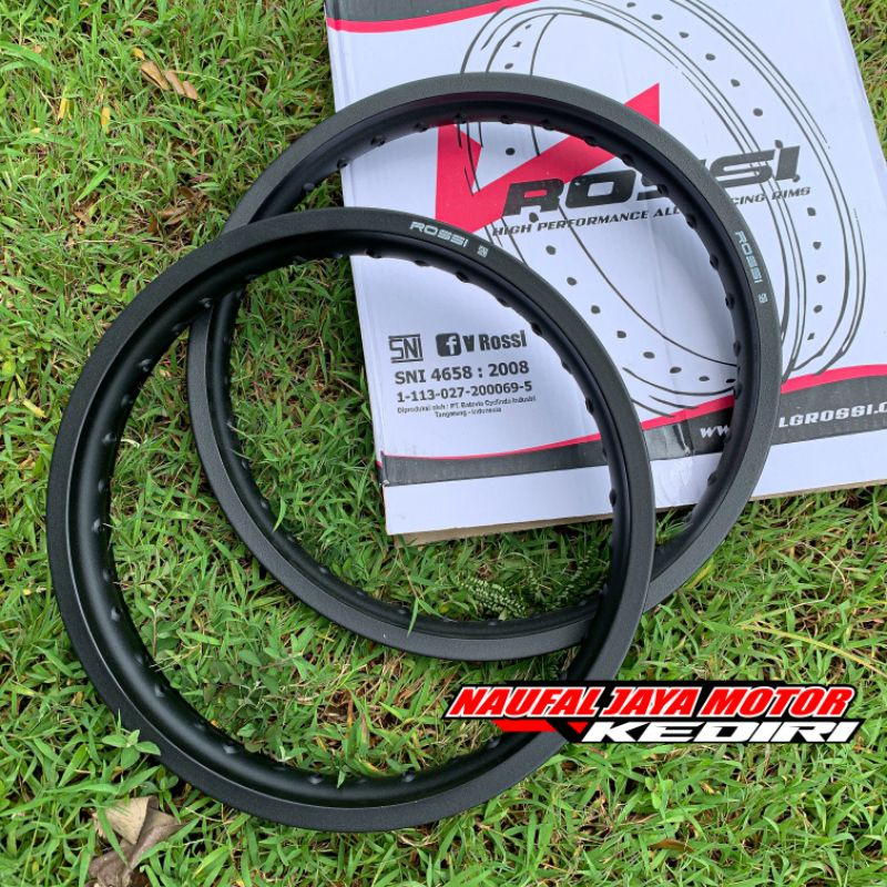 VELG ROSSI HONDA WIN/SEMI TRAIL RING 18-185 RING 17-215 HITAM DOFF