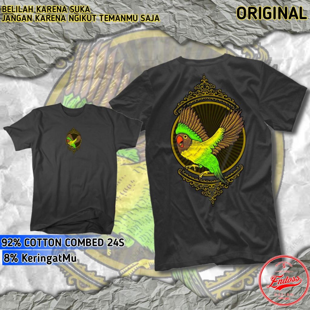 Kaos Burung Kacer Kicau Mania - Baju Komunitas Pecinta Burung Murai Batu Cucak Ijo Kenari Kaos Distr