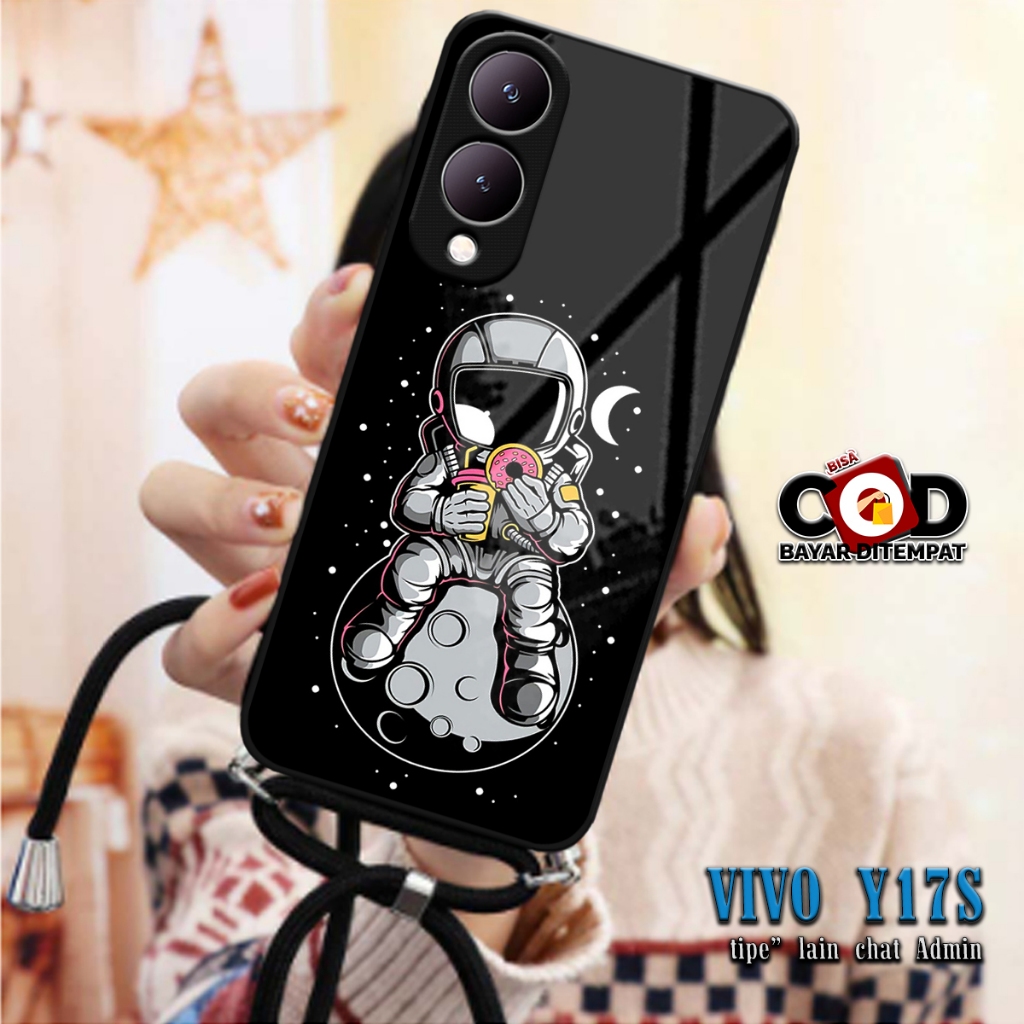 SOFTCASE KILAU 2D + Tali CASE SILIKON VIVO Y17S Y17 S SILIKON KACA | MC783 | CASE SILICON VIVO Y300i