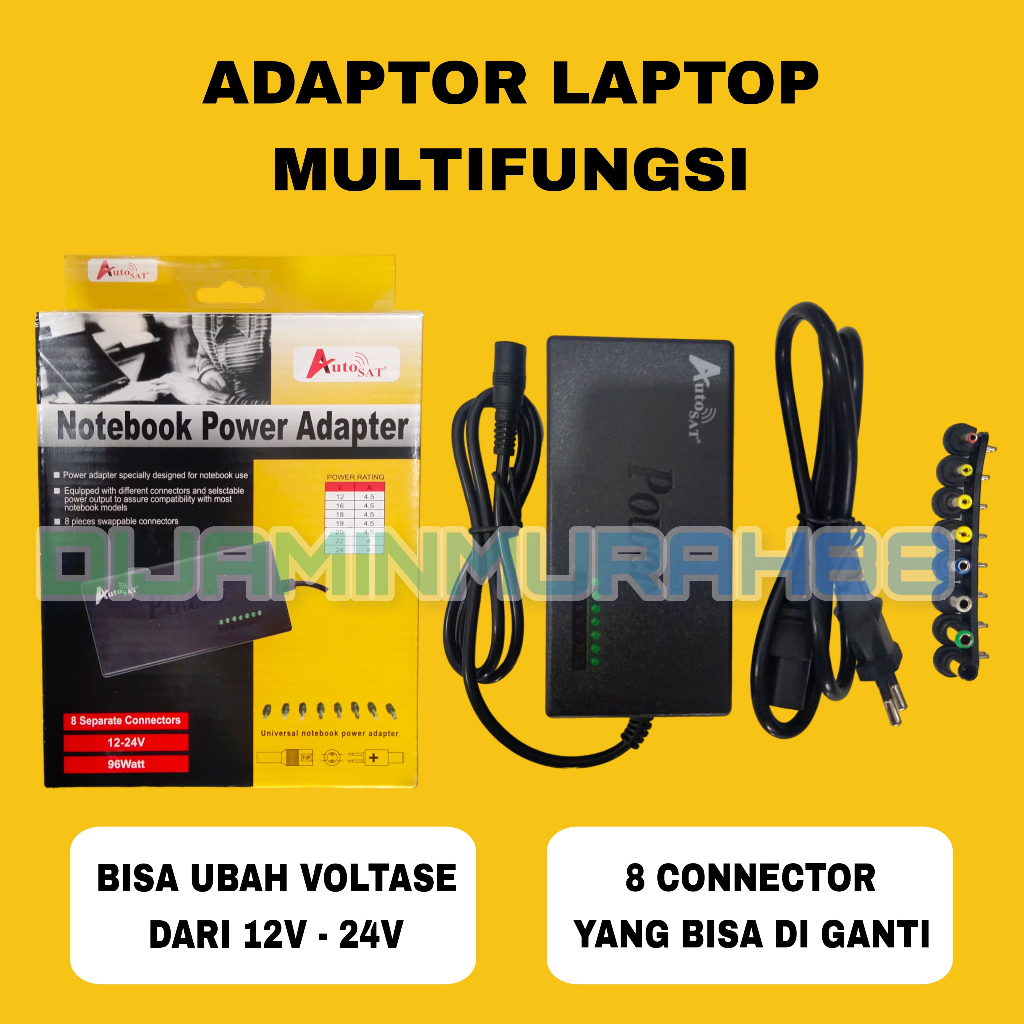 Adaptor Laptop Multifungsi Universal 12v 24v
