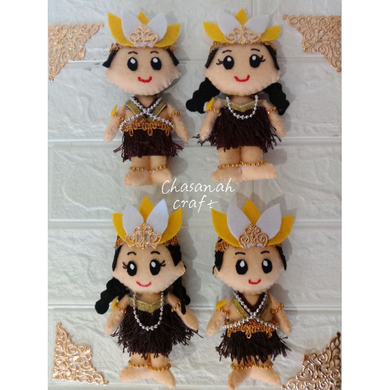 boneka adat Papua/boneka flanel adat Papua/boneka adat/boneka