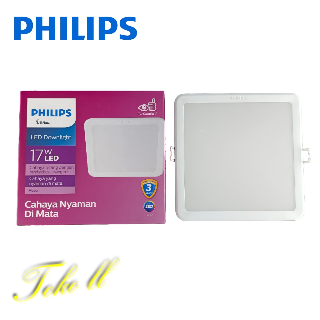 Downlight LED Philips Meson Inbow Petak 17 Watt (Putih)