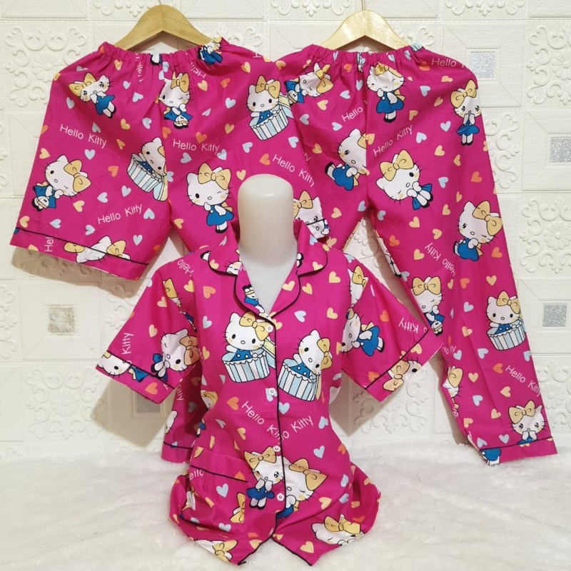 Piyama Hello Kitty Dewasa 3in1