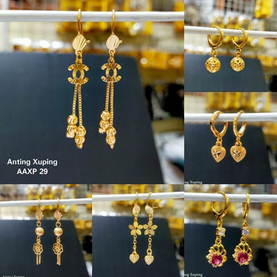 Anting Rumbai / Anting Juntai / Lapis Emas 18 / Terbaru Bisa COD