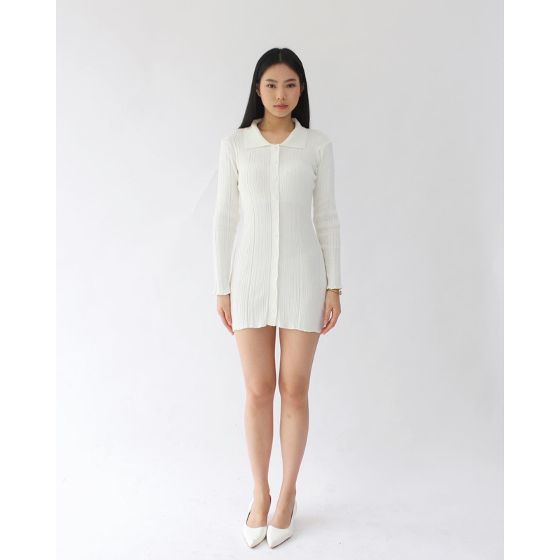 Lilou dress / soft knit longsleeve mini dress