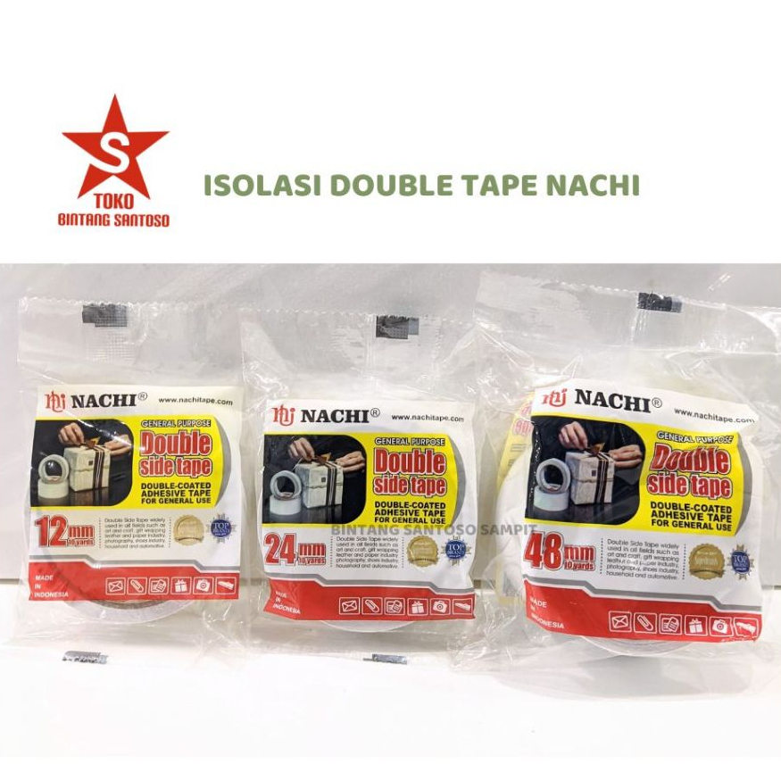 

Isolasi Doubletape Nachi / Isolasi Double Tape Nachi - 12mm - 24mm - 48mm