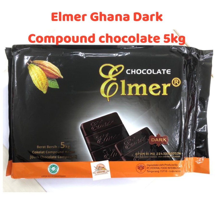 

Coklat Elmer Dark Ghana 5kg compound chocolae DCC