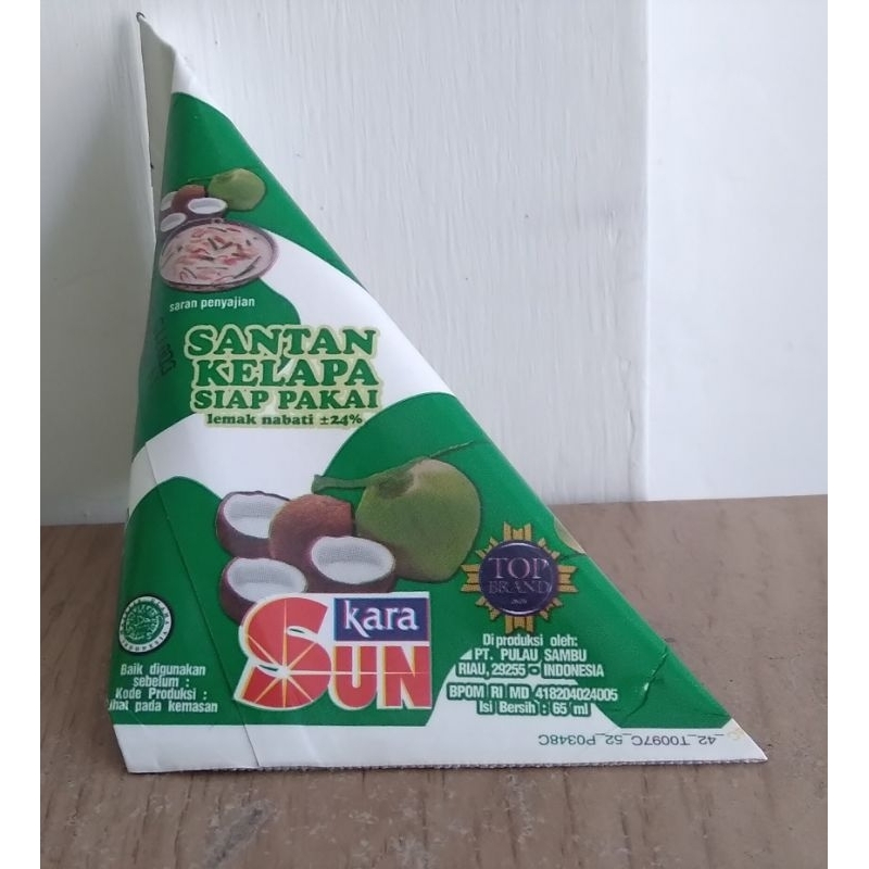 

Santan kelapa siap pakai Sun Kara 65 ml