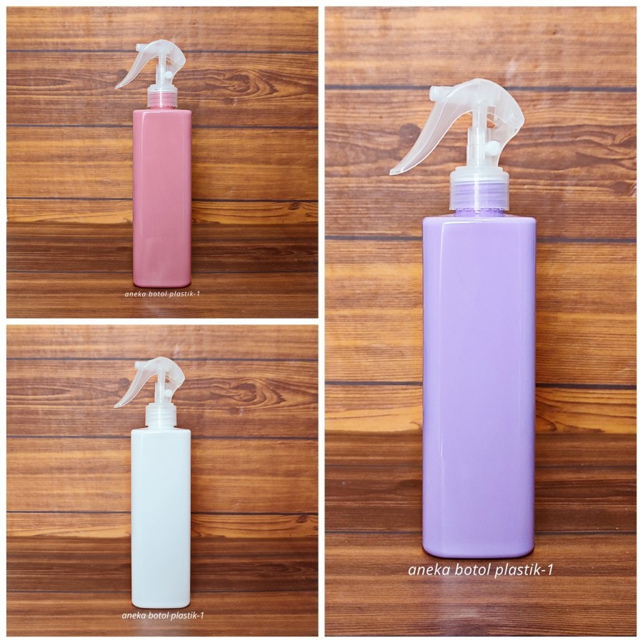 Botol 500ml Spray Triger Pet / Botol Spray 500ml Model Kotak Tutup Triger Bebek Warna Clear