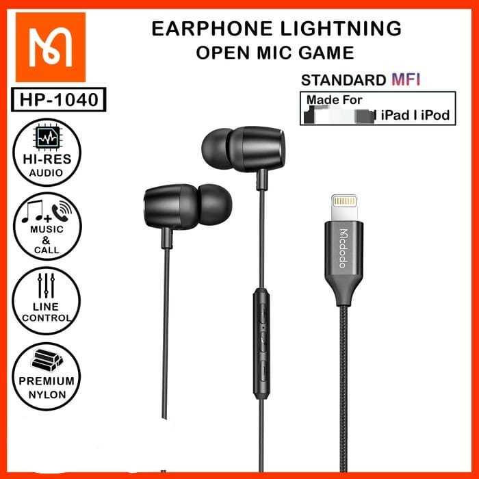 MCDODO HP-1040 Earphone Audio Lightning Call Music