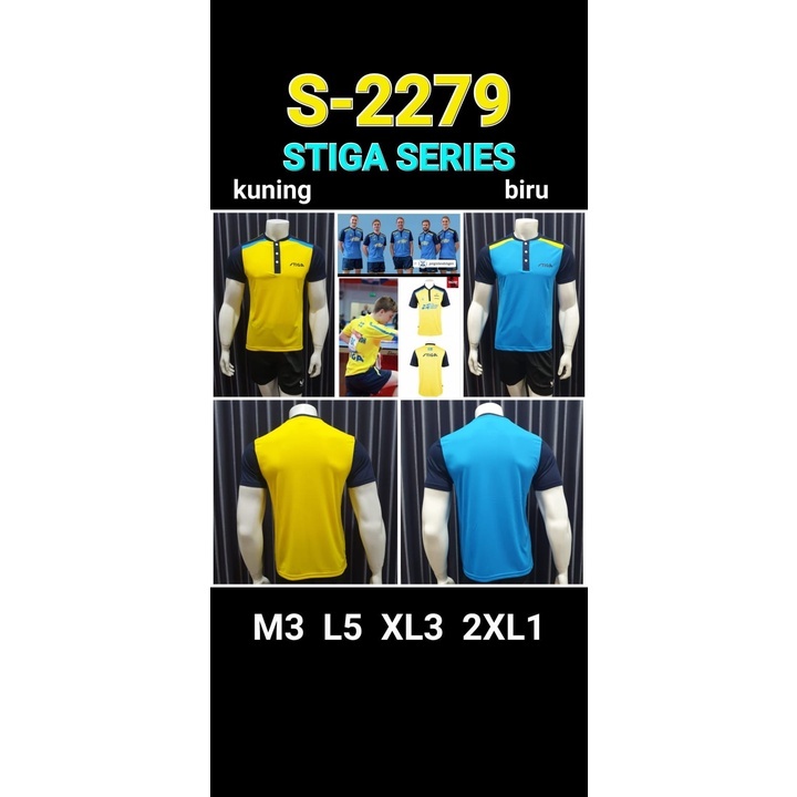 KAOS TENIS MEJA/PINGPONG STIGA GRADE IMPORT S2279 / Kaos Unisex