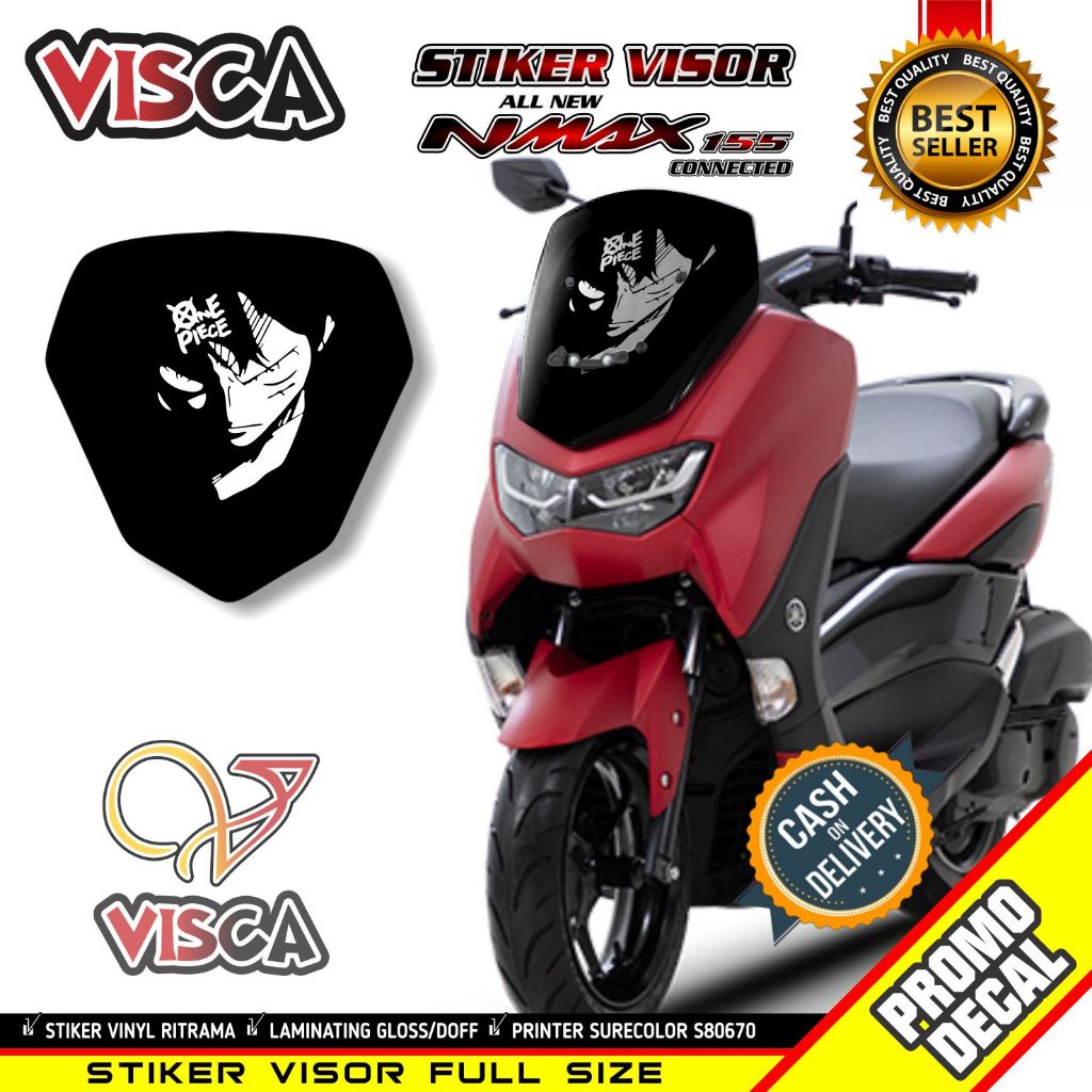Stiker Visor Nmax Variasi 2022 Stiker Motor Nmax Stiker Visor Nmax LUFFY