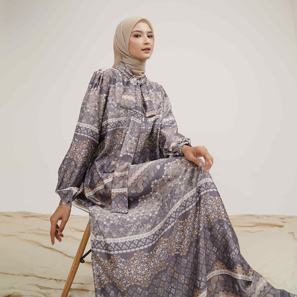 Candy Outfitku - Fania dress gamis silk premium Free Belt