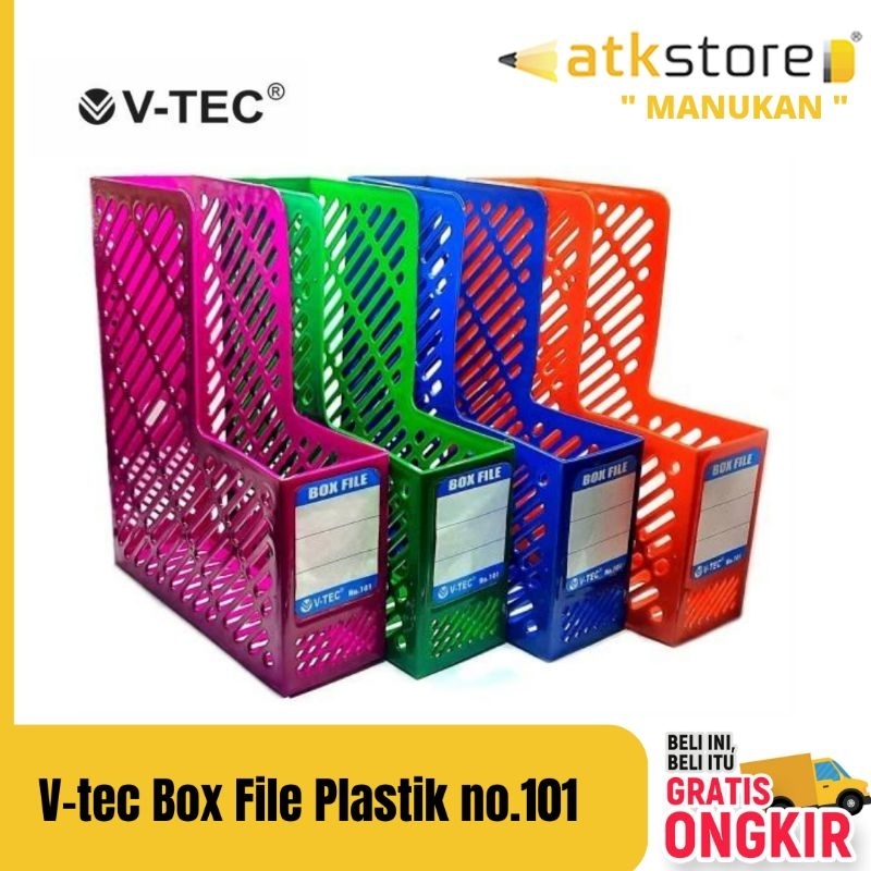

V-tec Box File Plastik 101 mix warna Folio